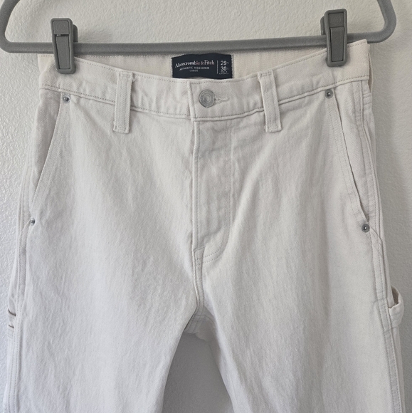 Abercrombie & Fitch Worker Carpenter Rigid Denim Loose Pants size 29×30 … - Picture 3 of 16